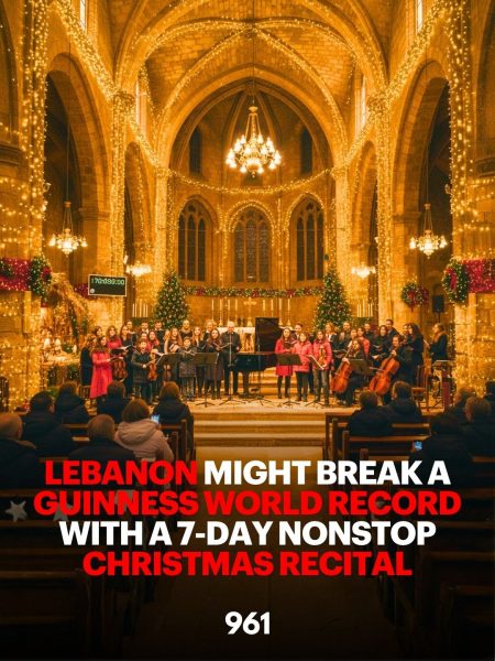 Lebanon Might Break A Guinness World Record With A 7-Day Nonstop Christmas Recital guinness world record 7-day nonstop christmas recital lebanon 961